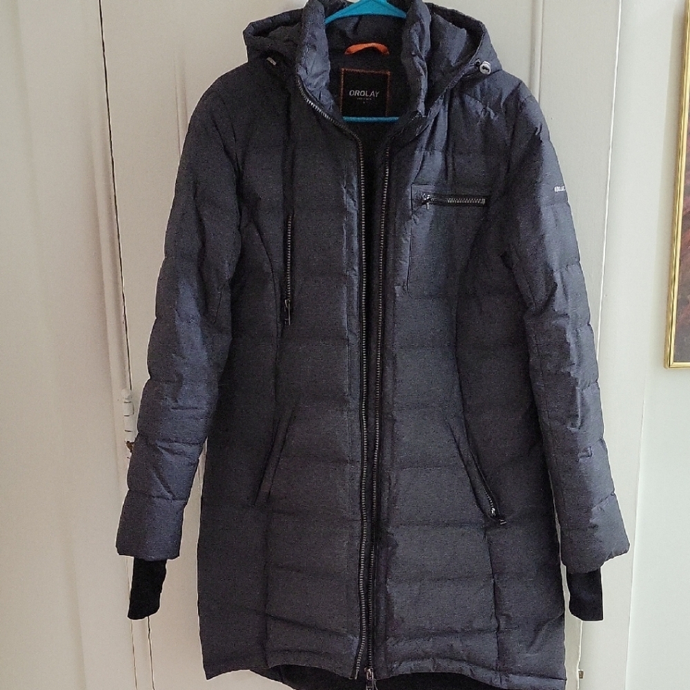 OROLAY Women's Charcoal Puffer Jacket